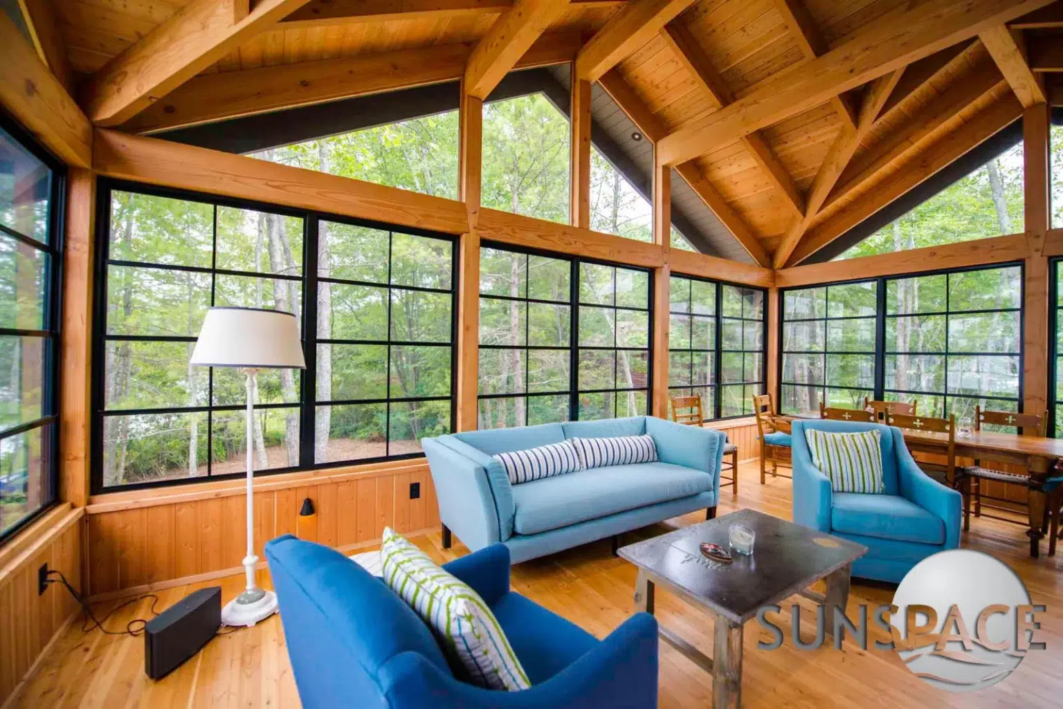 Modern Sunspace Sunroom with large windows and natural light